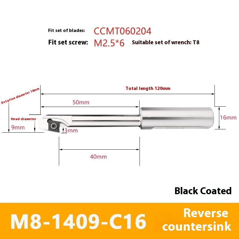 1146-Reverse Countersink Cutter Machining Center Reverse Countersink Face Milling Toolholder Reverse Pull Countersink Cutter Inverted Pull Reverse Scrape Countersink Toolholder Shandong Denso Pricision Tools Co.,Ltd.